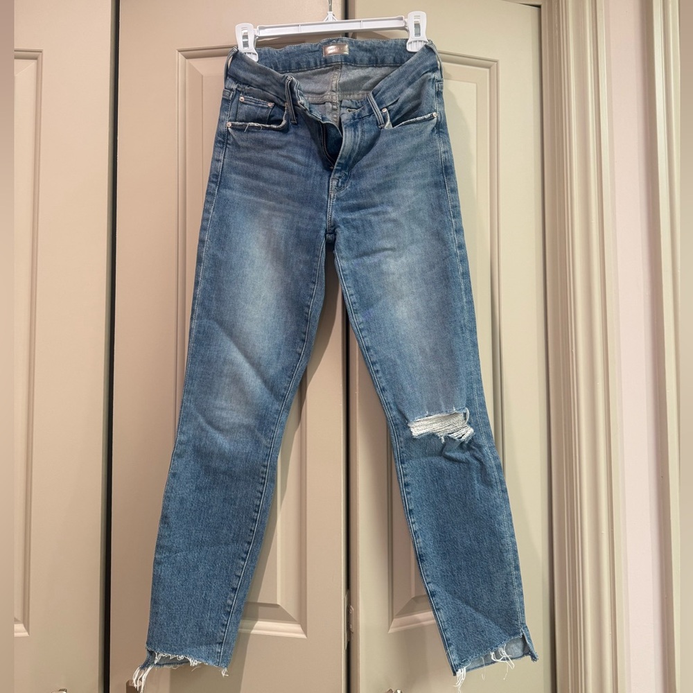 MOTHER The Looker Ankle Step Fray Skinny Jeans in Exposed Secret Sister
